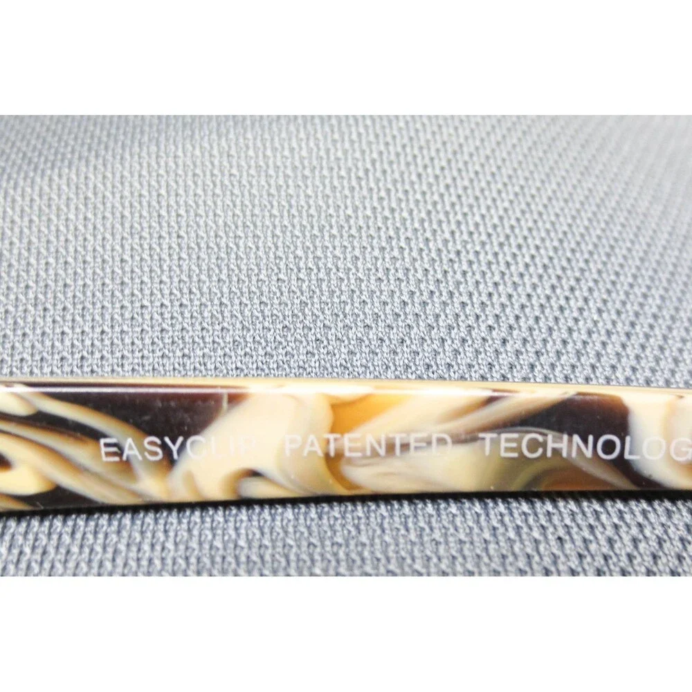 EasyClip S2434 Purple Rectangle Eyeglasses Marbled Tortoise Temples 51-16-135